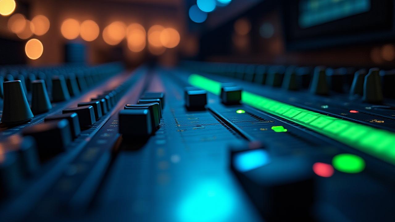 Professional audio mixing console in a Melbourne recording studio