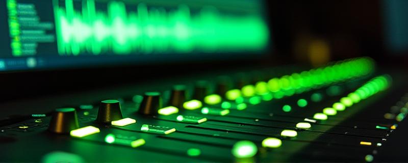 Sound engineer working on a corporate podcast mix